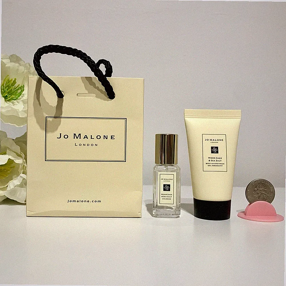 2pc Jo Malone Gift Set Mini Size Wood Sage & Sea Salt 9ml Cologne/30ml Body Wash